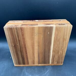 Fiesta Knife Block Wooden with Cutting Board Storage 10 slot